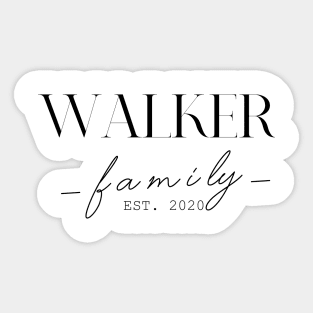 Walker Family EST. 2020, Surname, Walker Sticker